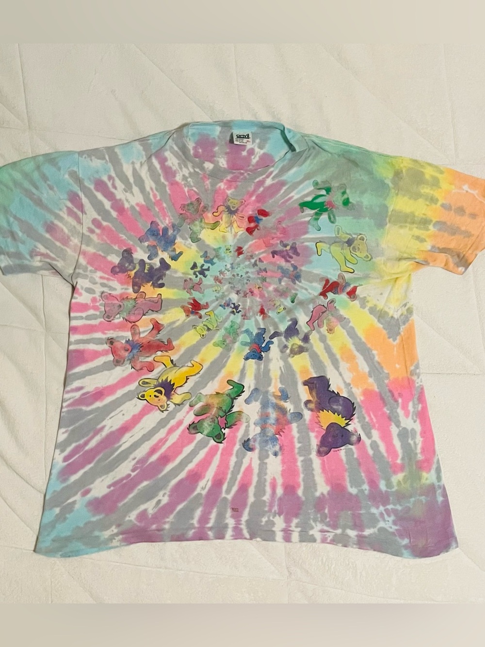Vintage Grateful Dead Dancing Bears Tie Dye T-Shirt Men’s Size XL